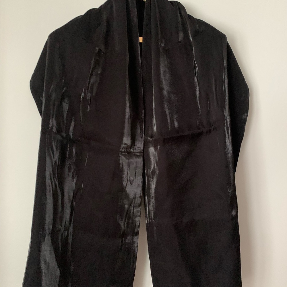 Elegant Black Women's satin shawl
